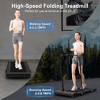 Portable Folding Treadmill, Small Walking Pad, Under Desk Running Machine with LED Display & Wide Belt for Home and Office - 2 of 4