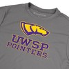 University of Wisconsin-Stevens Point Youth/Kids Sport T-Shirt Primary Logo, Athletic Heather - 4 of 4