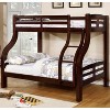 Twin/Full Lombardi Kids' Bunk Bed Dark Walnut - HOMES: Inside + Out: Wood Frame, Built-In Ladder, Guard Rails - 3 of 3
