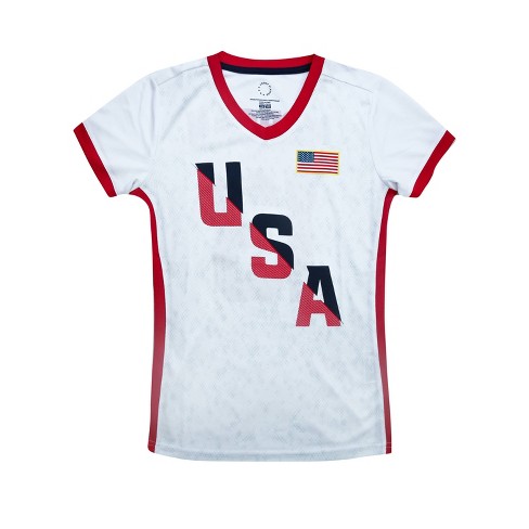 U S Women S National Soccer Team Alex Morgan Girls V Neck Athletic White Jersey Target