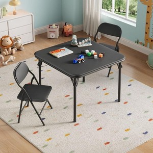 Nasitip Folding Kids Table and Chairs Set, Square Children Activity Table and Chairs Set for Dining Room,Daycare,Classroom - 1 of 4