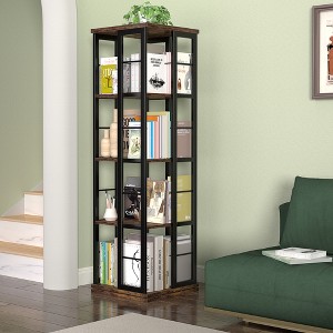 Aheaplus Rotating Bookshelf, Corner Bookshelf - 1 of 4