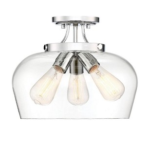Savoy House Octave 3 - Light Semi-Flush Mount in  Polished Chrome - 1 of 4