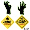 Big Dot of Happiness Zombie Zone - Sign and Zombie Hand Decorations DIY Halloween or Birthday Zombie Crawl Party Essentials - Set of 20 - 3 of 4