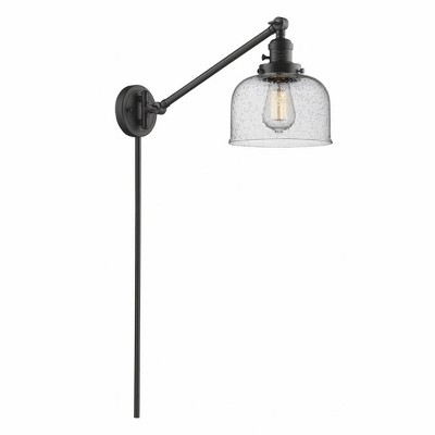 Bell - 1 Light Swing Arm Wall Sconce In Industrial Style-25 Inches Tall and 8 Inches Wide