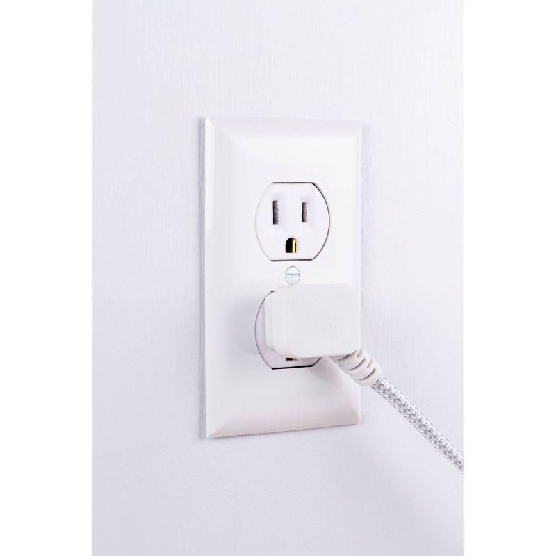Cordinate 8&#39; 3 Outlet Polarized Extension Cord Gray/White, 5 of 11