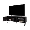 Vynxaria Contemporary TV Stand with Multi-Storage, Wengue, 63"W x 15.7"D x 22.8"H - 4 of 4