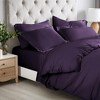 300 Thread Count Rayon From Bamboo Solid 3 Piece Duvet Cover Set by Blue Nile Mills - 4 of 4