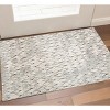 HomeRoots 2' X 3' Gray And Ivory Geometric Area Rug - 2 of 4