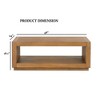 GDFStudio Faith Contemporary Rubberwood Rectangle Coffee Table with Open Bottom Shelf - 3 of 4