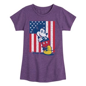 Girls' - Disney - Americana Fitted Short Sleeve Graphic T-Shirt - 1 of 4
