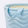 Quilted Fabric Medium Round Storage Basket - Blue - Cloud Island™ - image 3 of 4