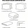 Queen Comforter Set, 7 Pieces, Oatmeal, Soft Fluffy Bedding with Fitted Sheets, Flat Sheets, Pillow Shams, and Pillowcases. - 4 of 4