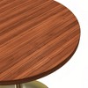 LeisureMod Verve 27" Round Dining Table - MDF Wood Top with Brushed Gold Pedestal Base Accent Side Table for Kitchen and Home - 4 of 4