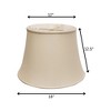 Vynxaria Slant Euro Bell Softback Lampshades, 12"x18"x12.5" Champagne with Washer Fitter - 4 of 4