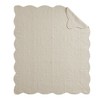 NicBex Scalloped Edge Quilted Throw Blanket – 60"x72" Oversized Throw Blanket for Couch, Microfiber with Cotton Filling, Solid Color Blankets for Bed - 2 of 4