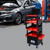 Maggift 4-Layer RollingTool Boxes with with Lockable Storage, Drawer, Storage Box for Office, Red, 20.5"*16.9"*46.5" - 4 of 4