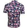 Lars Amadeus Men's Summer Floral Print Short Sleeve Button Down Beach Hawaiian Casual Shirt - 2 of 4