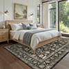 Machine Washable Boho Area Rug - Ultra-Thin Low Pile Carpet, Lightweight Indoor Rug, Non Slip Floral Rug for Living Room, Bedroom, Dining Room - 2 of 4