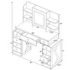 Vanity Desk With Mirror And 3 Modes Lights, Dressing Table With Open Shelves, 11 Drawer, 1 Makeup Stool, Vanity Desk And Stool Set For Dressing Room - 4 of 4