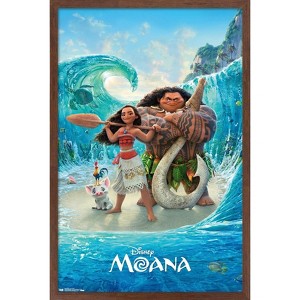 Trends International Disney Moana - Ocean Floor Framed Wall Poster Prints - 1 of 4
