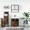 vidaXL 3-Piece Smoked Oak Bathroom Furniture Set with Wall-Mounted Mirror Cabinet, Sink Cabinet, Spacious Bathroom Storage, Engineered Wood - 3 of 4