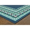 Oriental Weavers Meridian 7'10" Round Machine Woven Rug in Navy - 3 of 4
