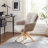 Art Leon Fabric Upholstered Swivel Home Office Desk Chair - 3 of 4