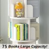 3-Tier Rotating Bookshelf with 360° Spinning Display, Wooden Corner Storage Rack for Kids & Adults, Space-Saving White - 4 of 4