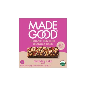 MadeGood Chocolate Dipped Granola Bar Birthday Cake - 5ct / 4.2oz - 1 of 4