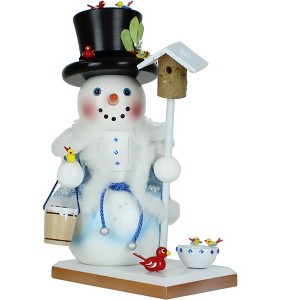 Steinbach Snowman Series Nutcrackers, Limited Edition Birdy Snowman, 12" - 1 of 4