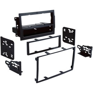 Metra® Single- or Double-DIN ISO Installation Multi Kit for Vehicles with Factory Navigation for 2005 through 2008 Chrysler®/Dodge®/Jeep® in Black - 1 of 4