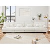 4-Seater Chenille Cloud Sectional Sofa,Modular Deep Seat Couch, Comfy Upholstered Sofa with Bolster Arms for Living Room, Apartment-Tanpinhause - 3 of 4