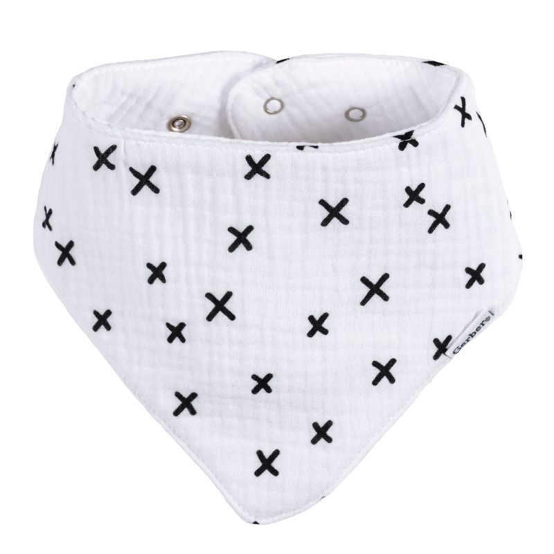 Gerber Neutral Baby Muslin Bandana Bibs - One Size Fits Most - 10-Pack, 3 of 10