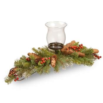 30" Crestwood Spruce Candle Holder Centerpiece - National Tree Company