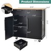 Costway Rolling Kitchen Cart Island Heavy Duty Storage Trolley Cabinet Utility - image 4 of 4