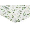 Sweet Jojo Designs Girl Baby Fitted Mini Crib Sheet Botanical Leaf Green and White - 2 of 4