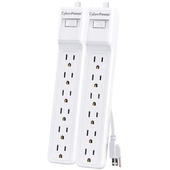 CyberPower 2-pack Surge Protector with 8 Outlets & 2 USB Charging Ports