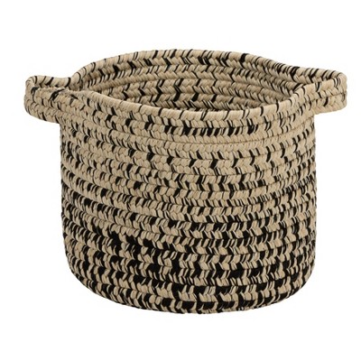 Colonial Mills Monet Ombre Basket, 12"x12"x10", Sand & Black