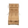 ARTPLAN Outdoor Chasie Lounge Tufted Thick Cushion with Ties,Replacement Wicker Chair Cushion for Paito Fruniture,72x22x4inches - 3 of 4