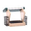 Birds Choice Medium Hopper & Suet Cages Novelty Bird Feeder 10" Taupe & Green: Recycled Plastic, Weather-UV Resistant - 4 of 4