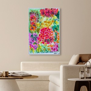 Art Remedy Manuel Roman - Floral Plaza Beach Life Inspired Wall Art Framed - 1 of 4