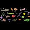 Girl's Design By Humans Funny sea creatures cartoon illustration By thefrogfactory T-Shirt - 2 of 3