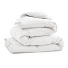 Peace Nest All-Season Medium Warmth Solid Pattern Duvet Insert White Goose Feather Comforter - 4 of 4