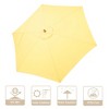 Yescom 9ft Outdoor Umbrella  Replacement Canopy with 6 Ribs Market Table Top Sunshade Cover Garden Beach Balcony Creamy Yellow - 3 of 4