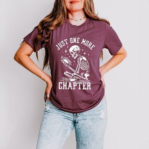Simply Sage Market Women's One More Chapter Skeleton Short Sleeve Graphic Tee - 1 of 4