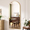 Beautyolove Arched Full Length Mirror, 71" x 30" Free Standing Floor Mirror, Modern Full Body Mirror with Stand, Gold - 4 of 4