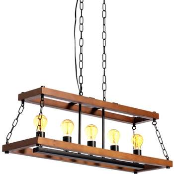 Quickway Imports Stylish Pendant Bar Ceiling Lights that Bring Elegance and Ambiance to Any Room in Your Hom - Farmhouse Industrial Chandelier