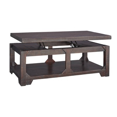 Rogness Coffee Table with Lift Top Rustic Brown - Signature Design by Ashley