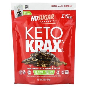 No Sugar Company Keto Krax, Dark Chocolate Style Almonds & Sea Salt, 7.05 oz (200 g) - 1 of 2